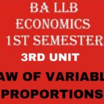 Briefly Explain the Law of Variable Proportions?