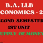 Write a note on Supply of money.