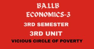 What is Vicious Circle of Poverty? explain the determinants of B.P.L