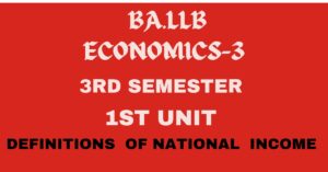 Explain the definitions of national income.