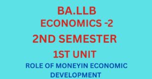 Explain the Role of Money in economic development.
