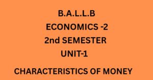 What are the basic characteristics of Money.