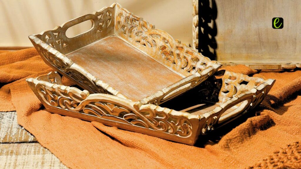 14 Affordable Home Decor Items Under ₹1000 to Buy Online in India 16 Wooden Serving Tray with Handles — Utility That Looks Like Decor